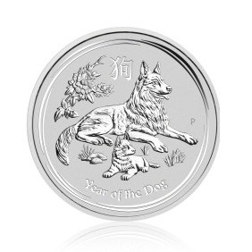 Silberm&uuml;nze - Austr. Lunar II - 1 Unze - Hund 2018