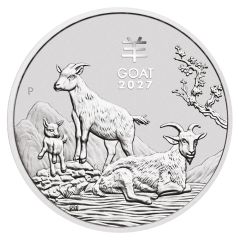 Foto der Münze: 1 Unze Silber Lunar III - Ziege 2027 1 Unze Art.-Nr. SilbermuenzeAustrLunarIII1UnzeZiege2027