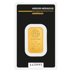 Foto des Goldbarrens: 10 g Gold - Kinebarren 10 g Art.-Nr. Goldbarren10gKinebarren