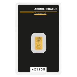 Foto des Goldbarrens: 1 g Gold - Kinebarren 1 g Art.-Nr. Goldbarren1gKinebarren