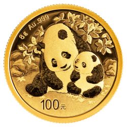 Foto der M&uuml;nze: 8 g Gold - China Panda 8 g Art.-Nr. GoldmuenzeChinaPanda8g