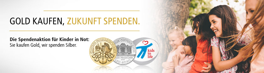 Gold kaufen, Zukunft spenden