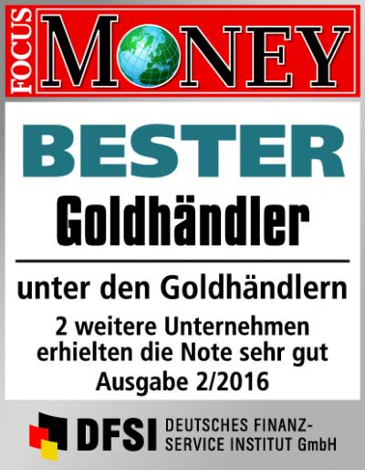 Focus Money: pro aurum ist „bester Goldhändler“