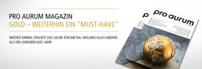 pro aurum Magazin - Ausgabe 3/2016: Mit Gold machen Sie Ihr Depot winterfest