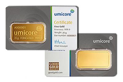 Schutz vor Fälschungen: Umicore entwickelt Ausweis für sichere Goldbarren